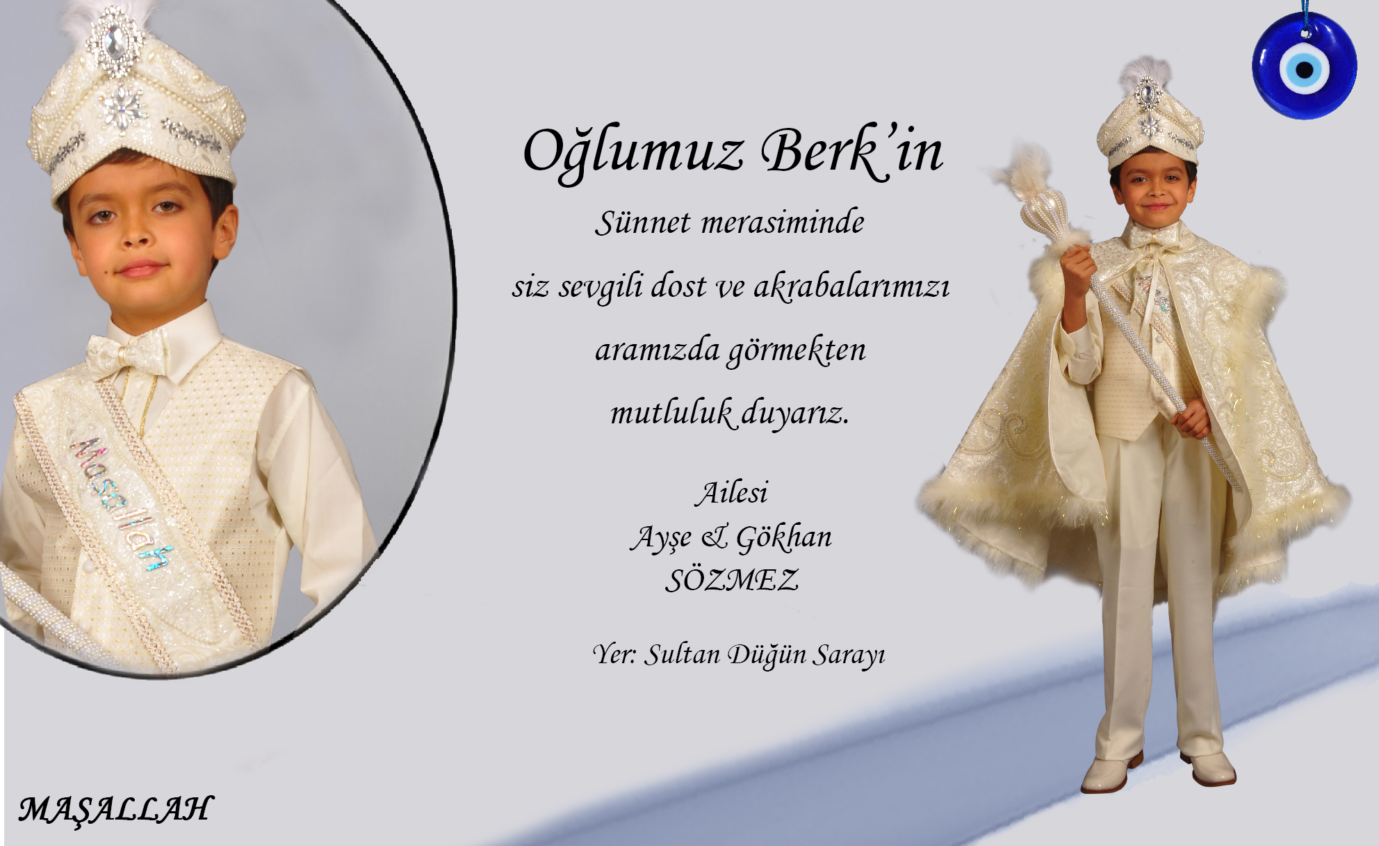 SADE FOTOĞRAFLI MODERN SÜNNET DÜĞÜN DAVETİYESİ - Görsel 2