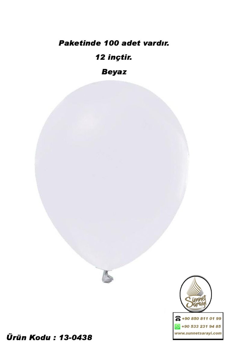 METALİK BALON, 12 inç , 100 ADET