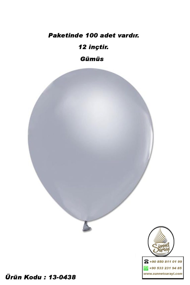 METALİK BALON, 12 İnç, 100 ADET