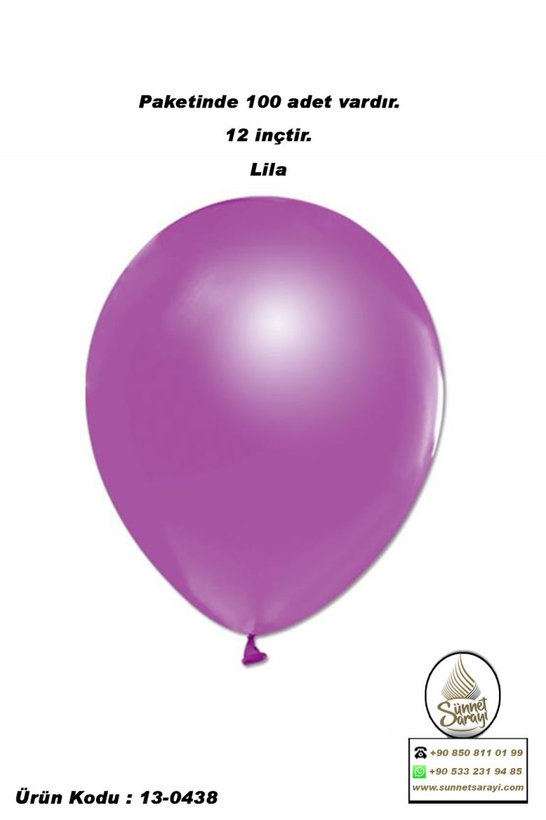 METALİK BALON, 12 inç , 100 ADET