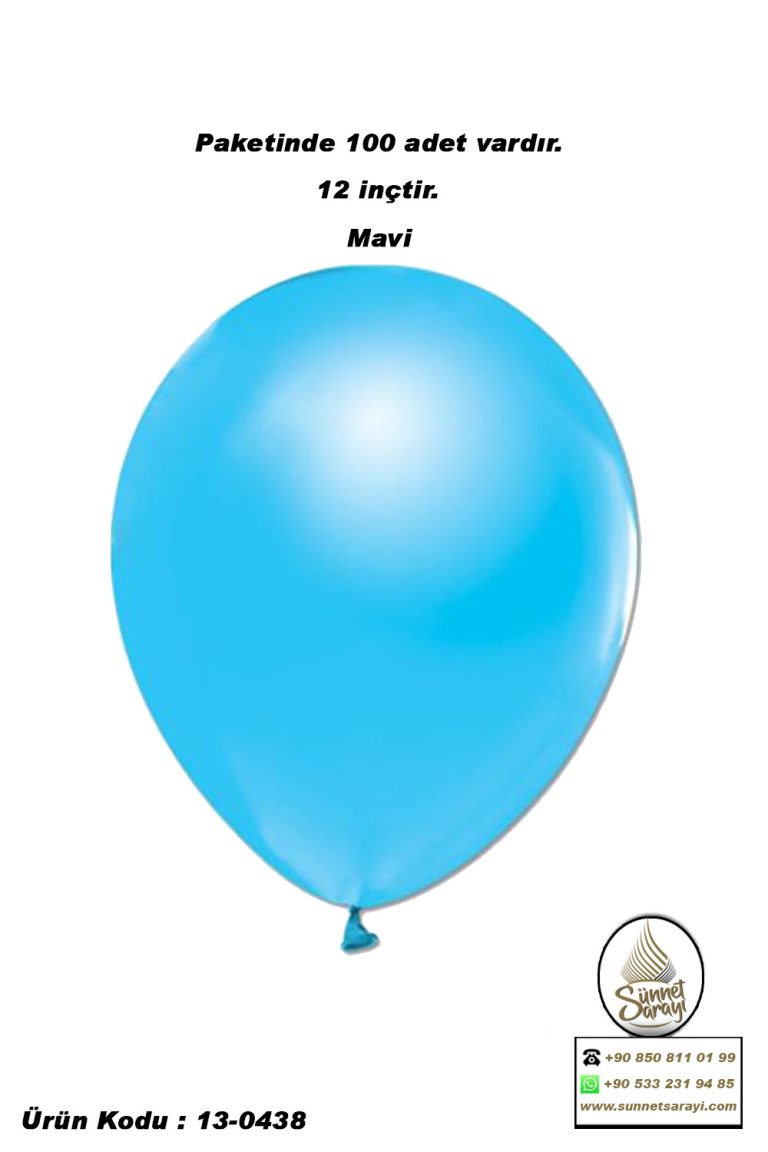 METALİK BALON, 12 inç , 100 ADET