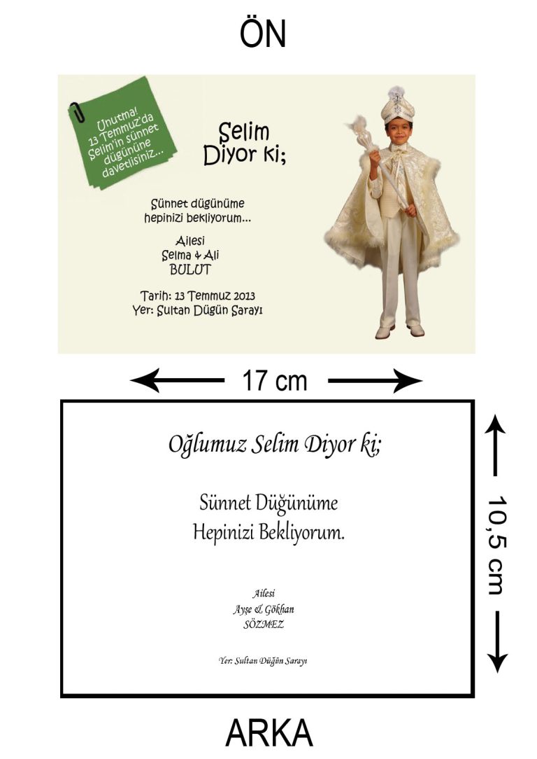 SADE FOTOĞRAFLI ÖZEL SÜNNET DÜĞÜN DAVETİYESİ