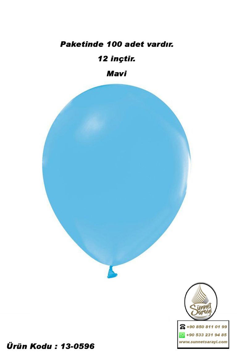 BALON, 100´LÜ DÜZ SÜNNET DÜĞÜN KINA BALONU