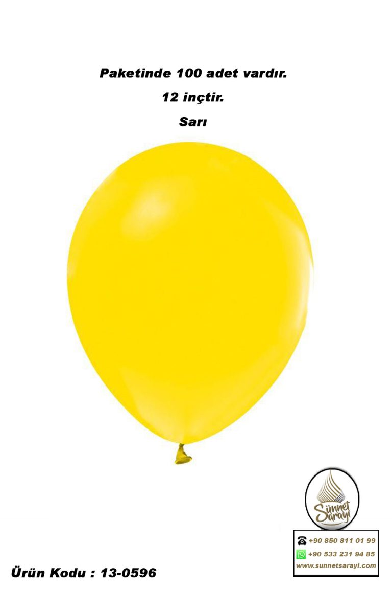 BALON, 100´LÜ DÜZ SÜNNET DÜĞÜN KINA BALONU
