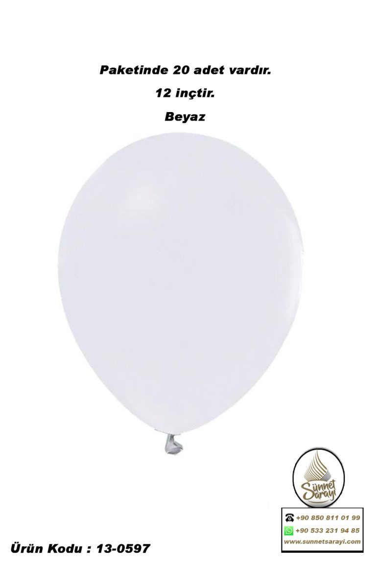 BALON, 20´Lİ DÜZ SÜNNET DÜĞÜN KINA BALONU