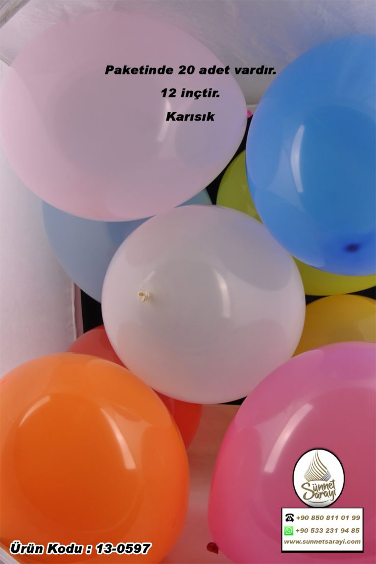 BALON, 20´Lİ DÜZ SÜNNET DÜĞÜN KINA BALONU