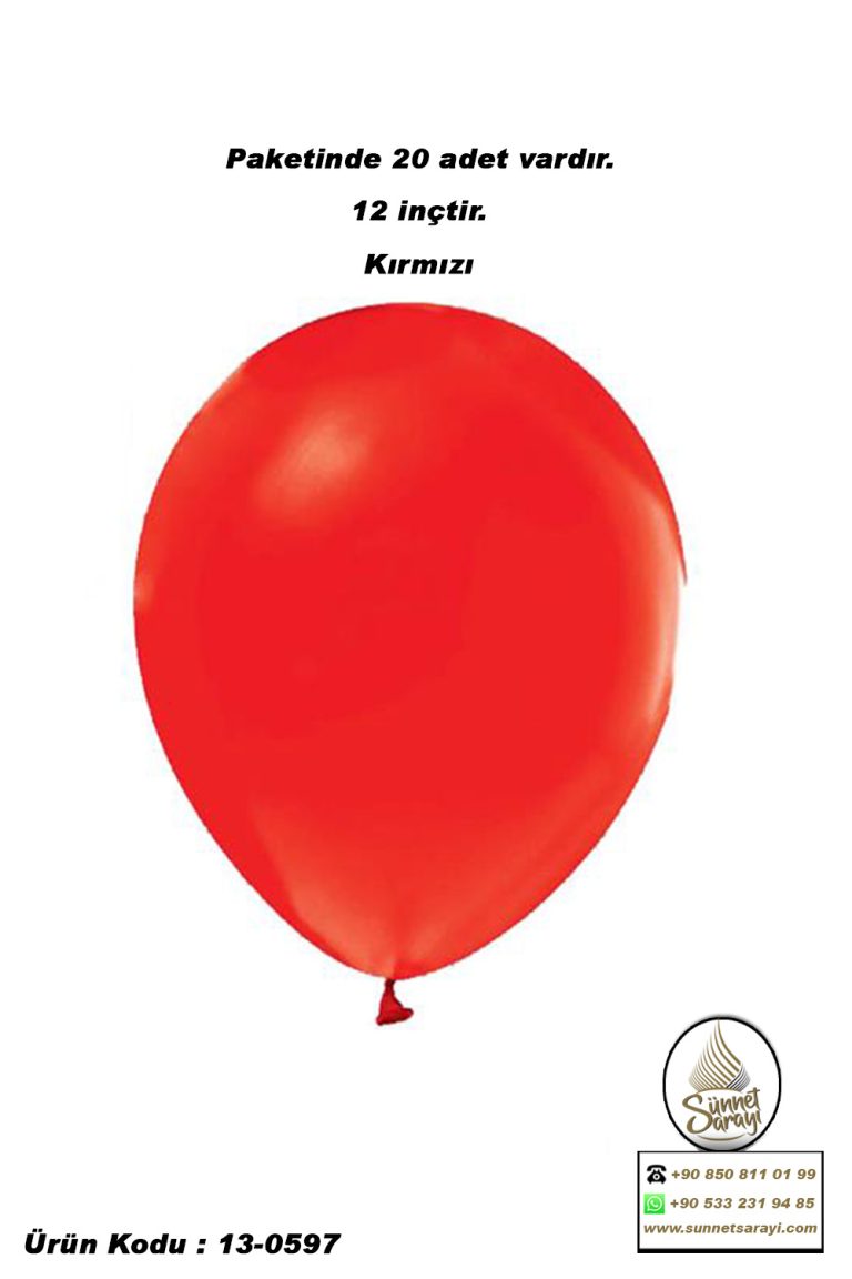 BALON, 20´Lİ DÜZ SÜNNET DÜĞÜN KINA BALONU