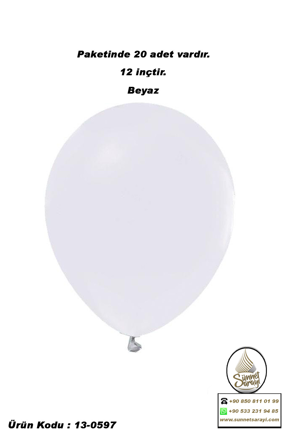 BALON, 20´Lİ DÜZ SÜNNET DÜĞÜN KINA BALONU - Görsel 2
