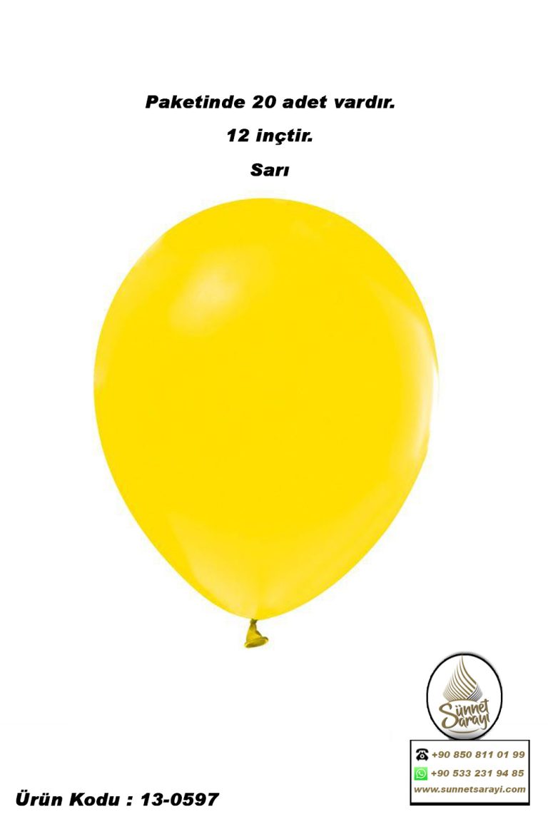 BALON, 20´Lİ DÜZ SÜNNET DÜĞÜN KINA BALONU