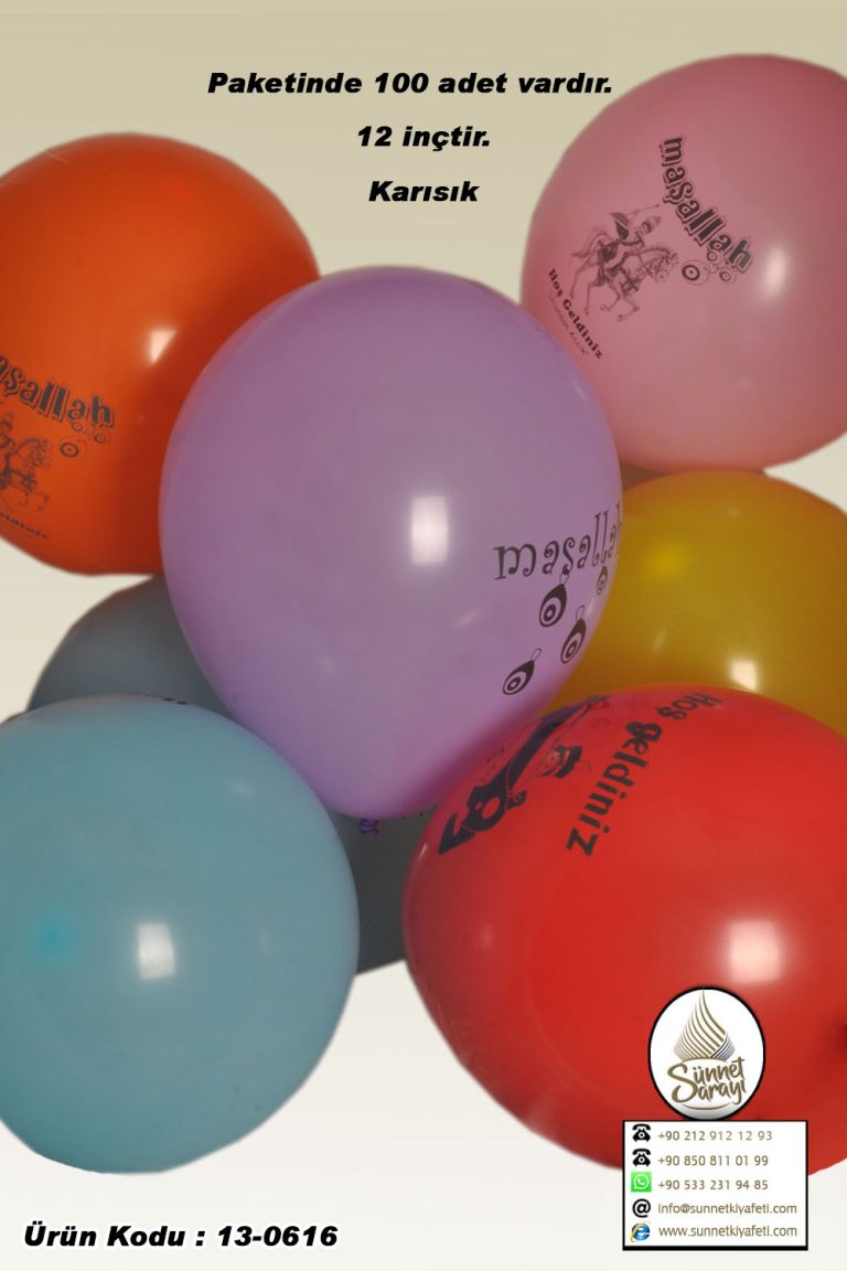 BALON, 100´LÜ MAŞALLAH SÜNNET DÜĞÜN KINA BALONU