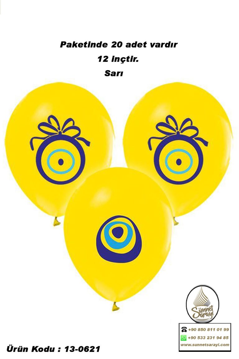 BALON, 20´Lİ NAZAR SÜNNET DÜĞÜN KINA BALONU