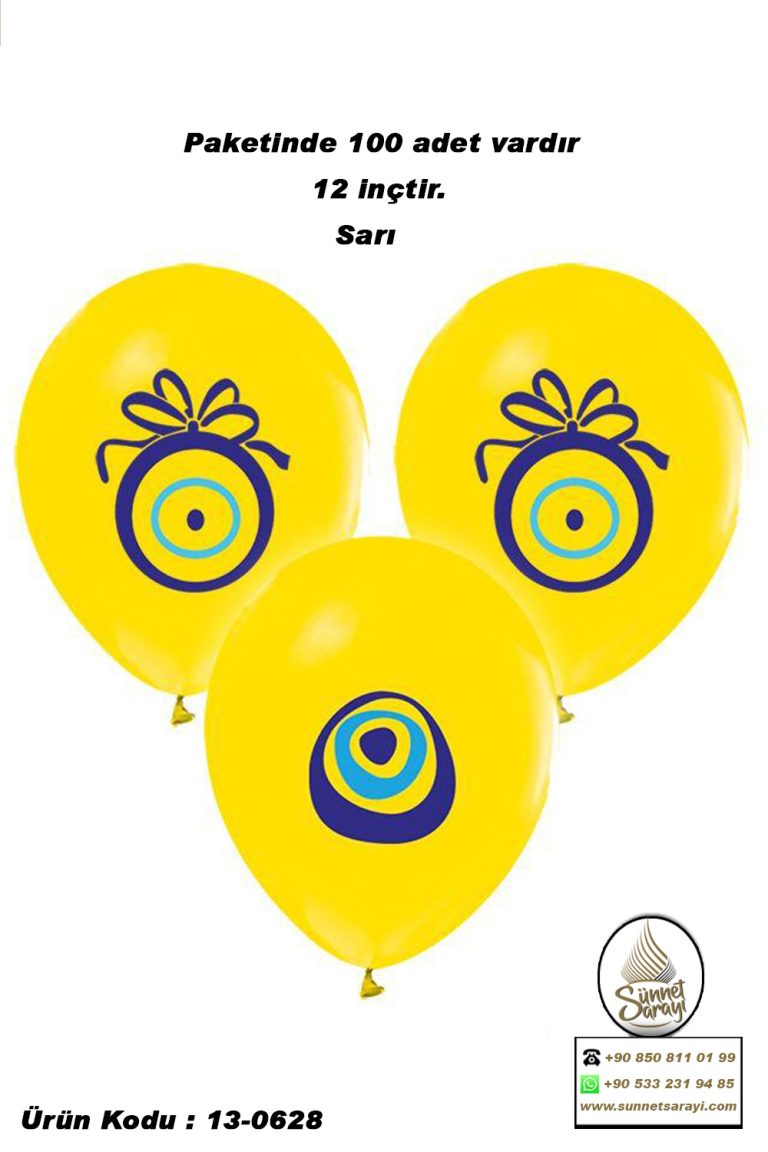 BALON, 100´LÜ NAZAR SÜNNET DÜĞÜN KINA BALONU
