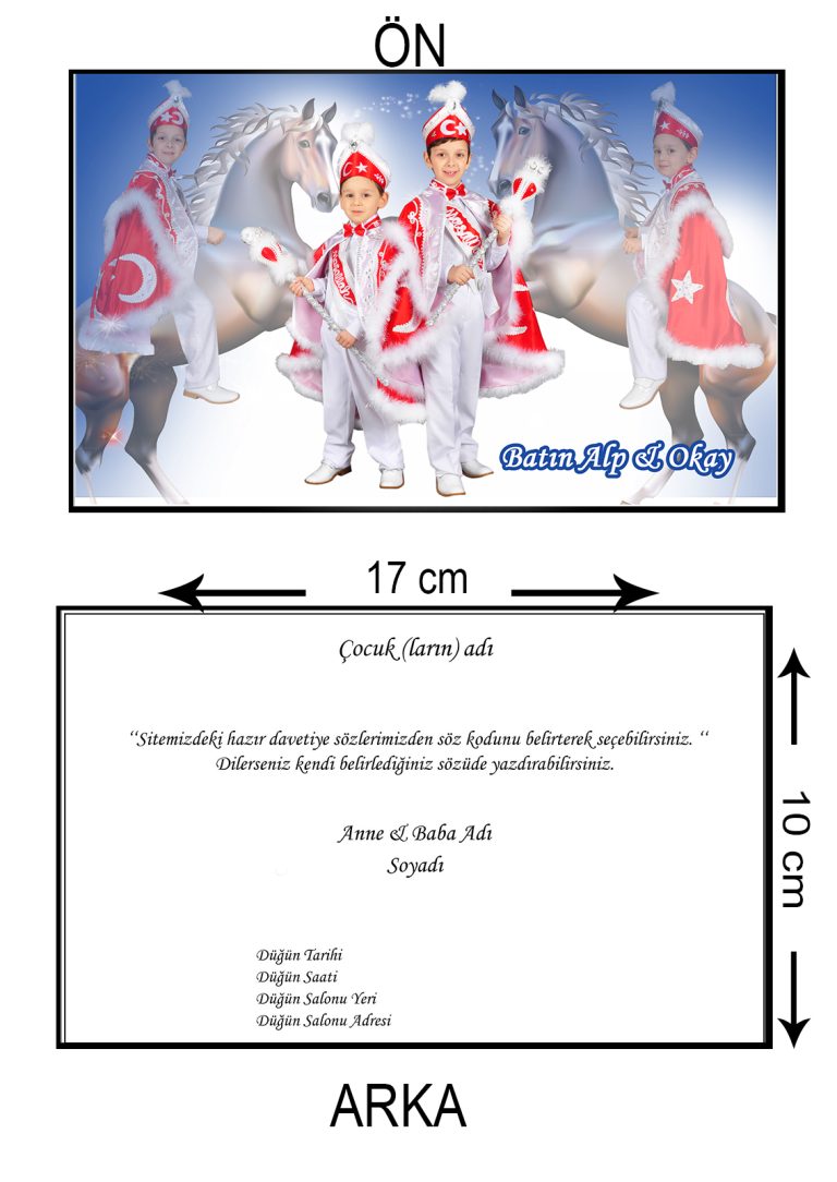 SADE FOTOĞRAFLI DAVETİYE