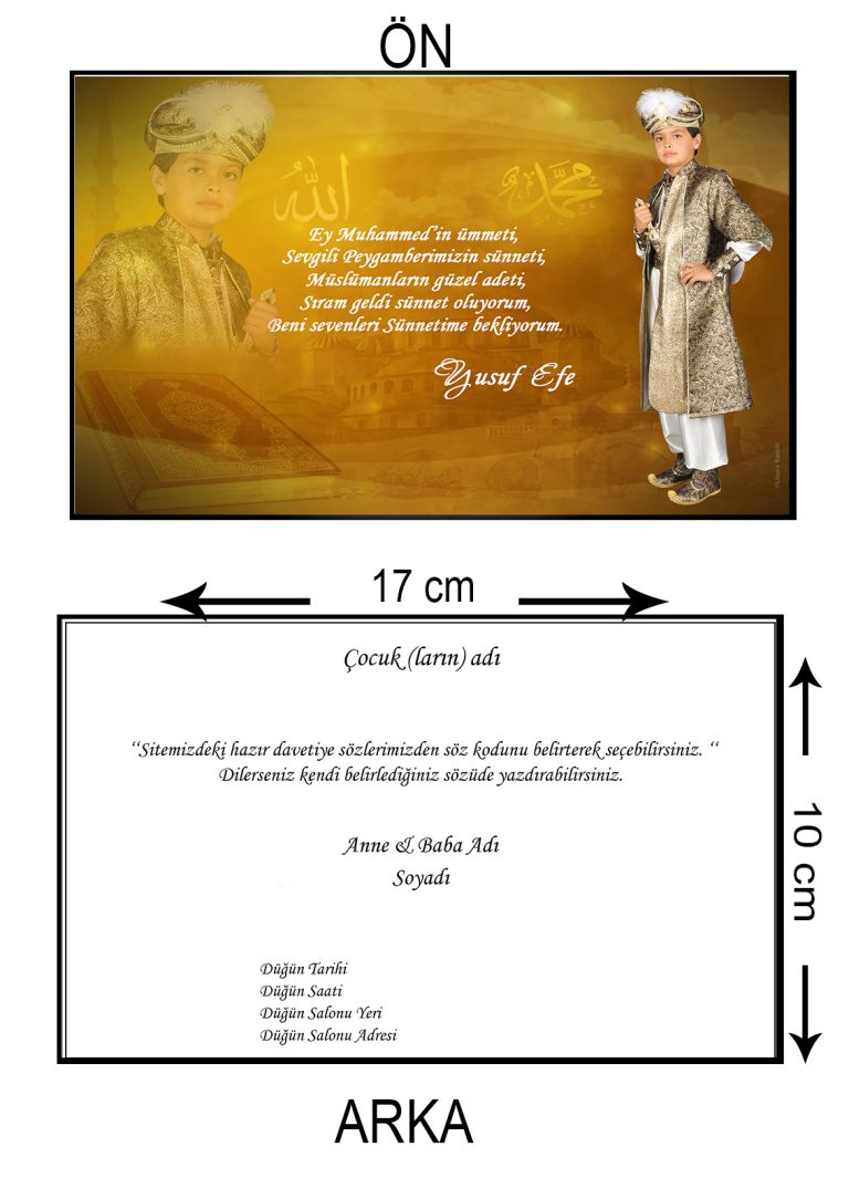 İSLAMİ FOTOĞRAFLI DAVETİYE