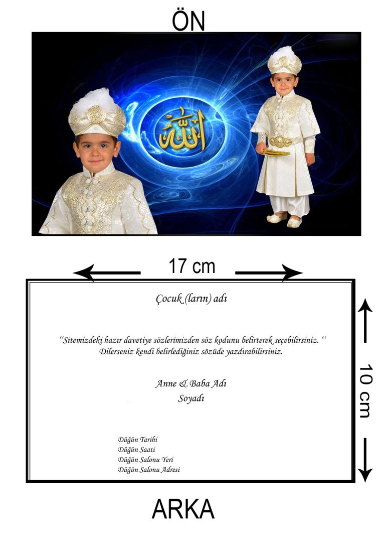 İSLAMİ FOTOĞRAFLI DAVETİYE