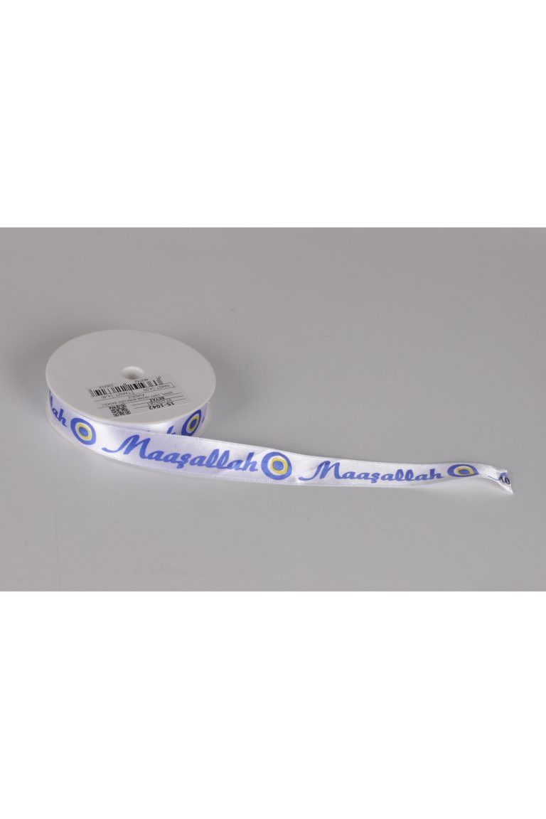 En: 20mm, 10mt MAŞALLAH BASKILI KURDELE