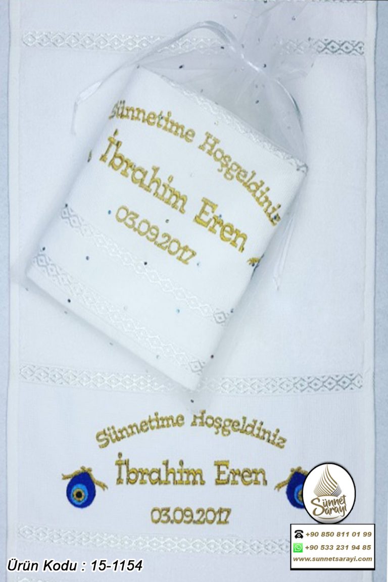 İSİM NAKIŞLI HAVLU, NAZARLI, KESELİ, HEDİYELİK 30X50