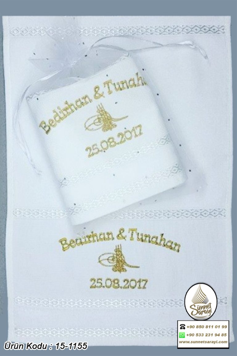 İSİM NAKIŞLI HAVLU, TUĞRALI, KESELİ, HEDİYELİK 30X50