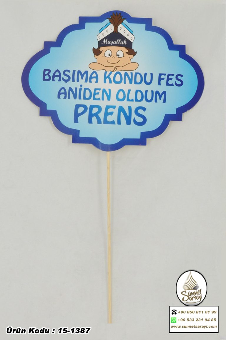 SÜNNET KONUŞMA BALONU, BAŞIMA KONDU FES ANİDEN OLDUM PRENS