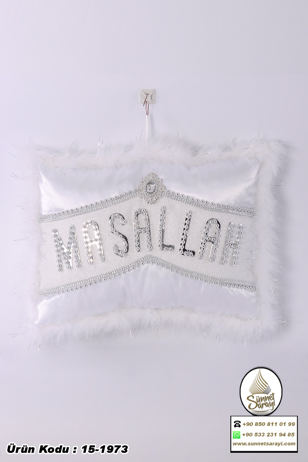 TAKI YASTIĞI, SÜNNET, TUĞRUL, DİKDÖRTGEN, ŞAPKA MODEL, 40x45 cm - Görsel 3