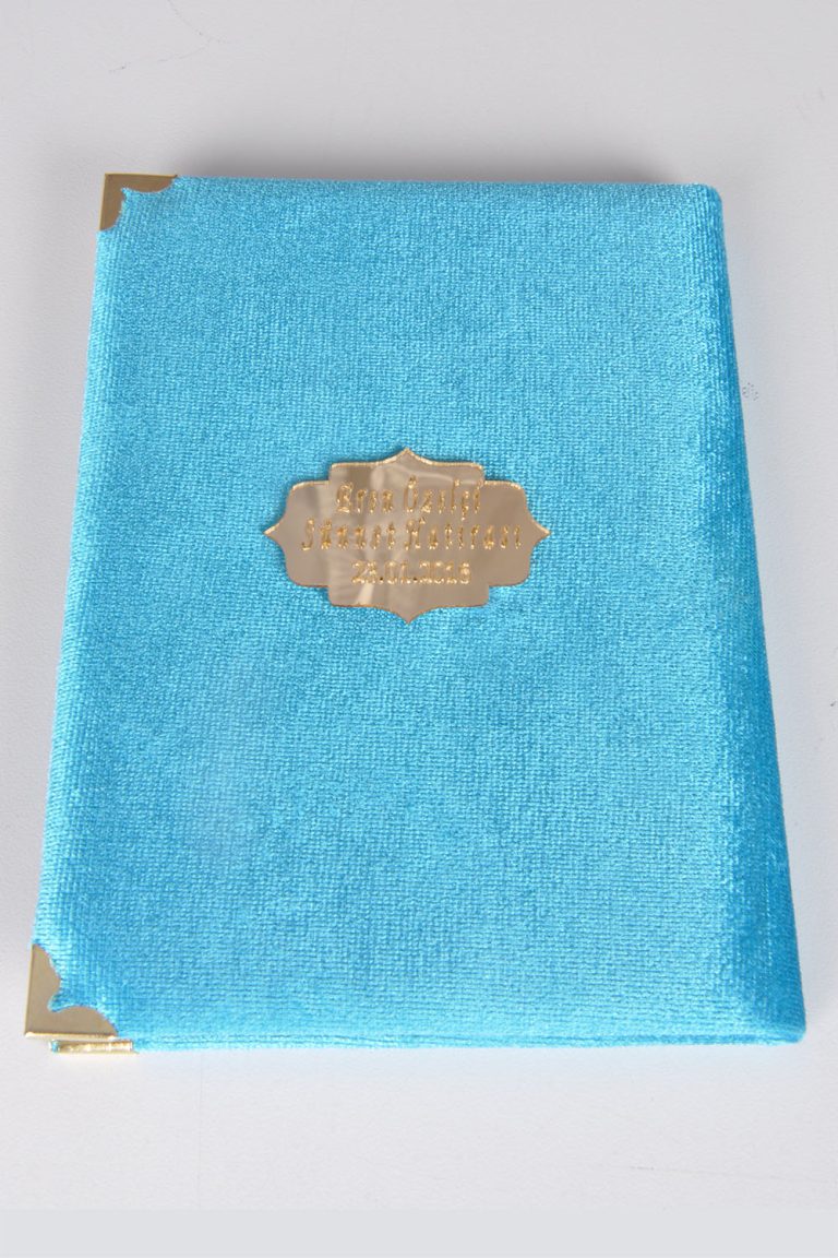 DESENLİ KADİFE KAPLI AYNALI YASİN-İ ŞERİF-ÇANTA BOY:12,5X17CM