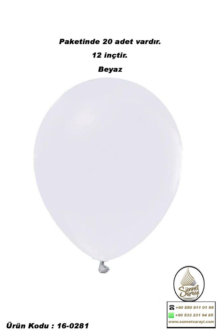 METALİK BALON, 12 inç , 20 ADET