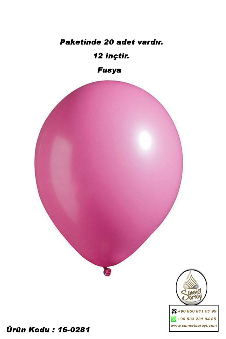METALİK BALON, 12 inç , 20 ADET