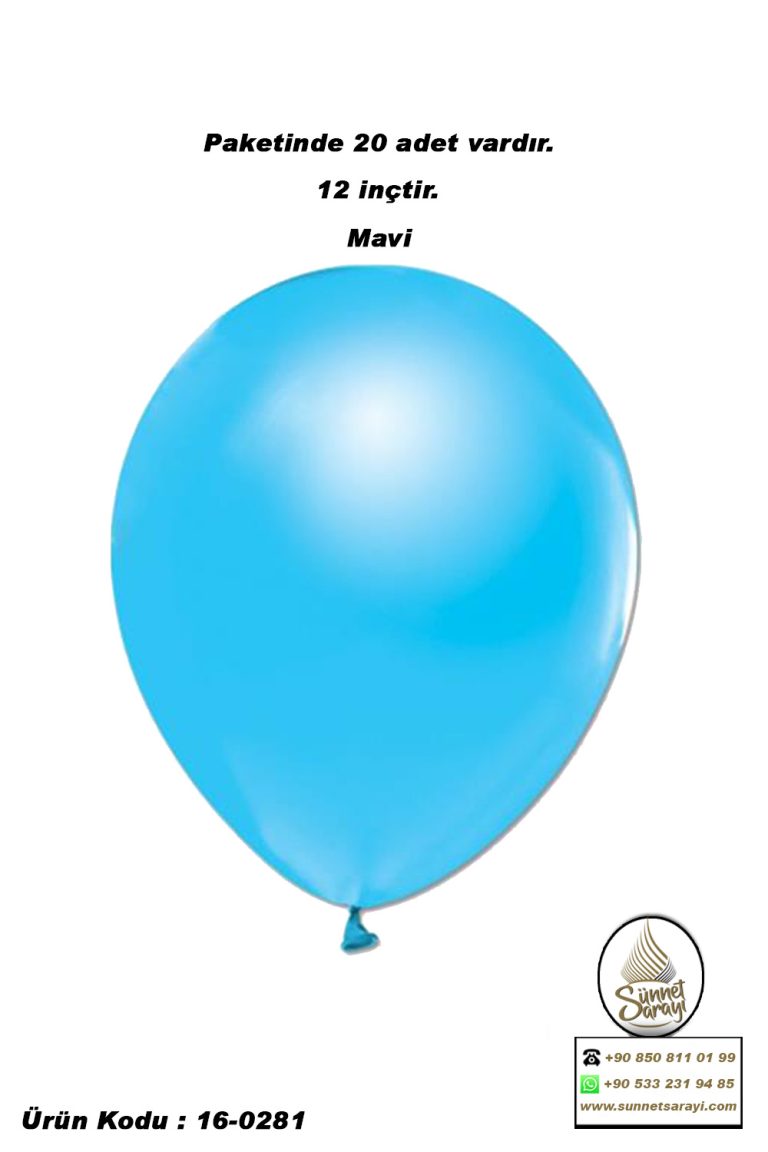 METALİK BALON, 12 inç , 20 ADET