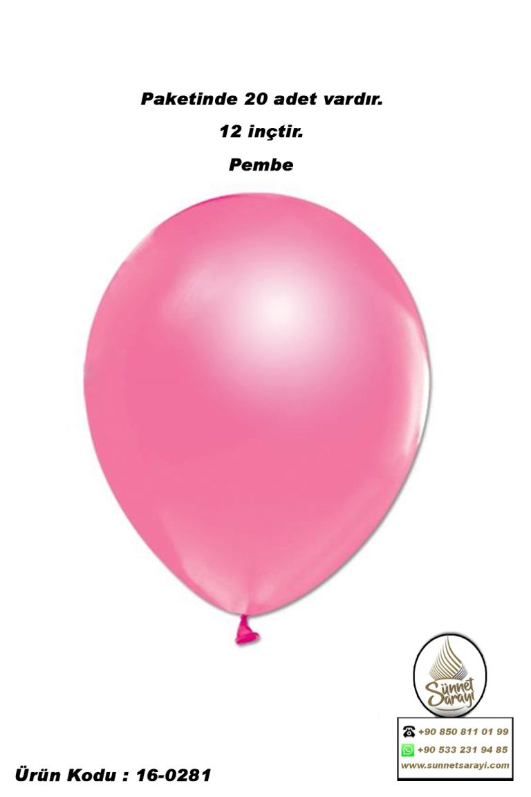 METALİK BALON, 12 inç , 20 ADET