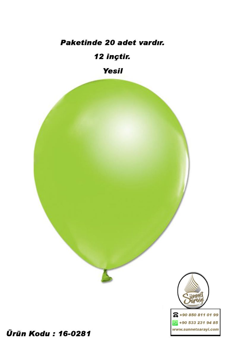 METALİK BALON, 12 inç , 20 ADET