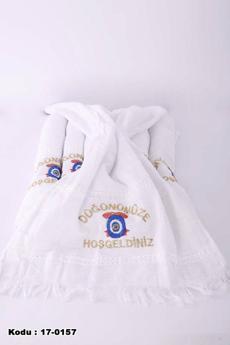 35X70 12 ADET DÜĞÜNÜMÜZE HOŞGELDİNİZ NAZAR BONCUKLU HAVLU