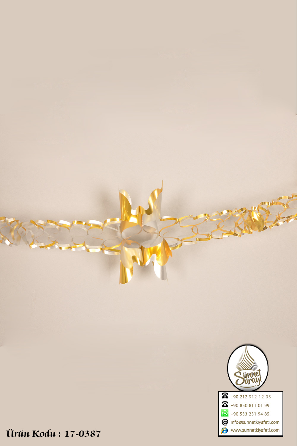 SÜS METALİZE, KÜÇÜK 4´LÜ UZAR 1,30cm - Görsel 2