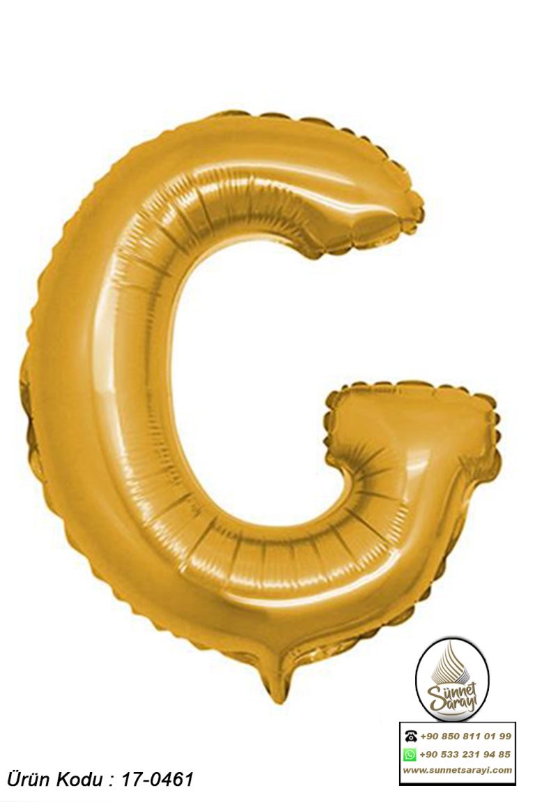 G ALTIN FOLYO HARF BALON, 16 İNÇ, 20X40 CM