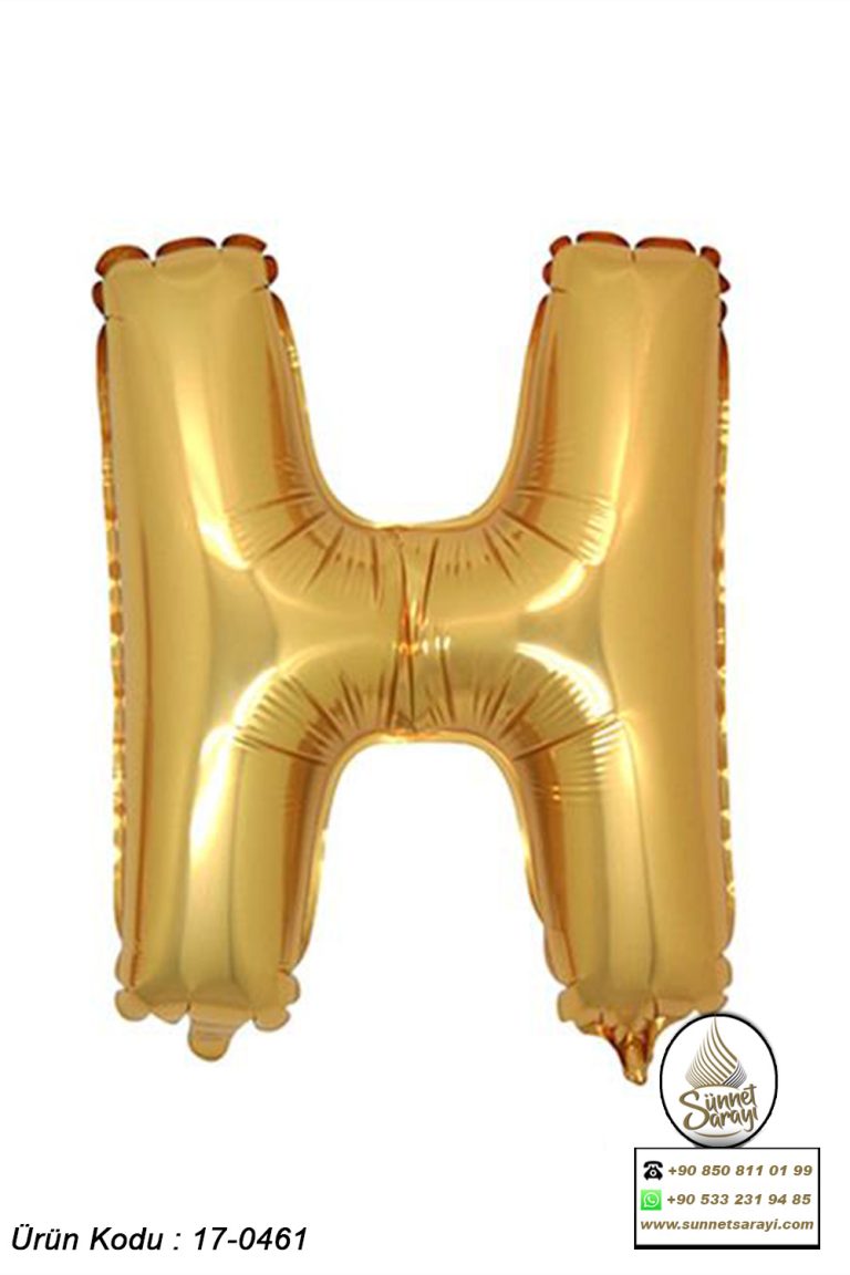 H ALTIN FOLYO HARF BALON, 16 İNÇ, 20X40 CM