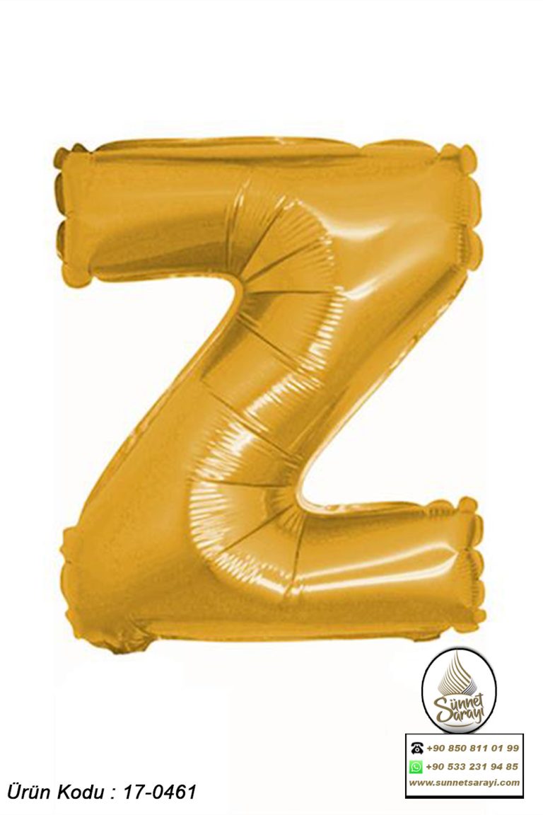 Z ALTIN FOLYO HARF BALON, 16 İNÇ, 20X40 CM