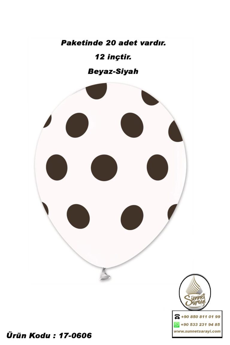 BALON, PUANTİYELİ, 12 İNÇ, 20 ADET