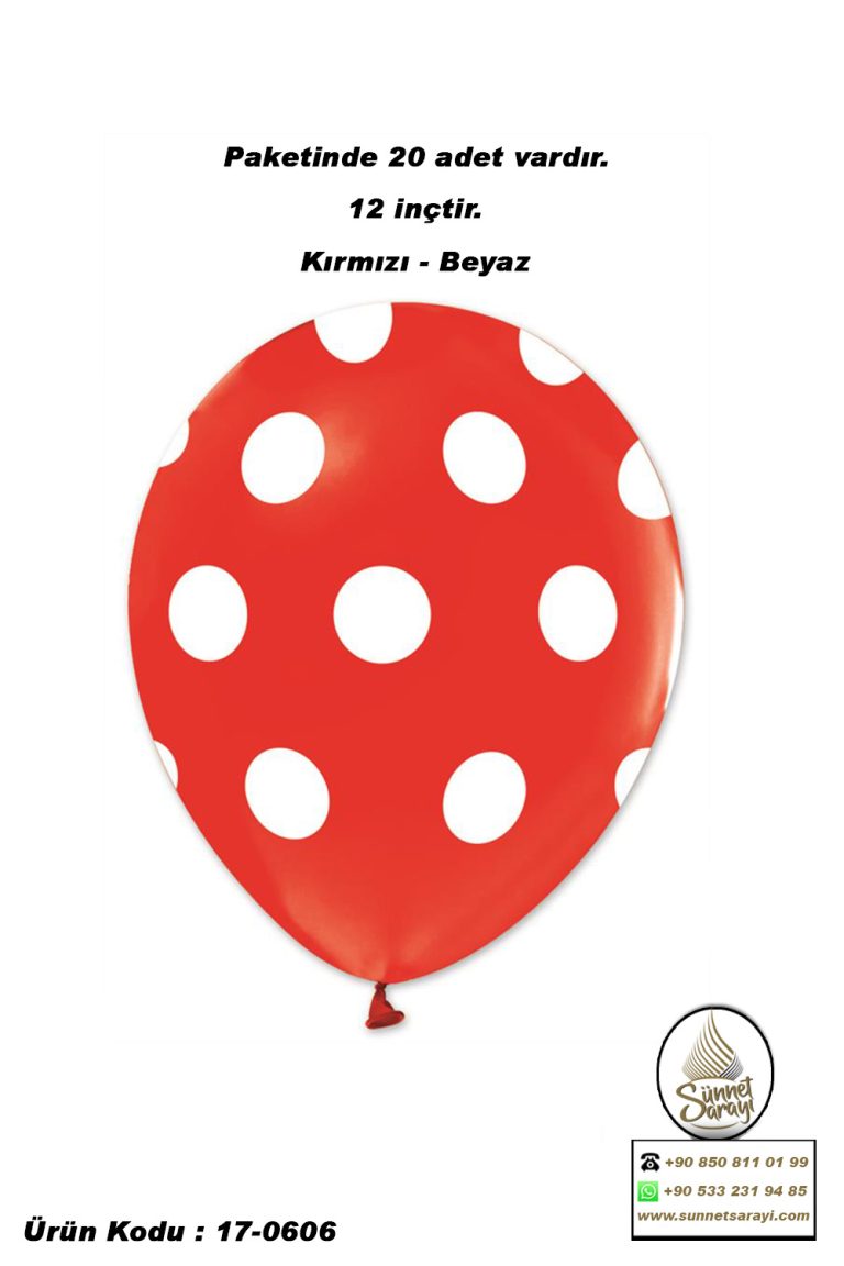 BALON, PUANTİYELİ, 12 İNÇ, 20 ADET