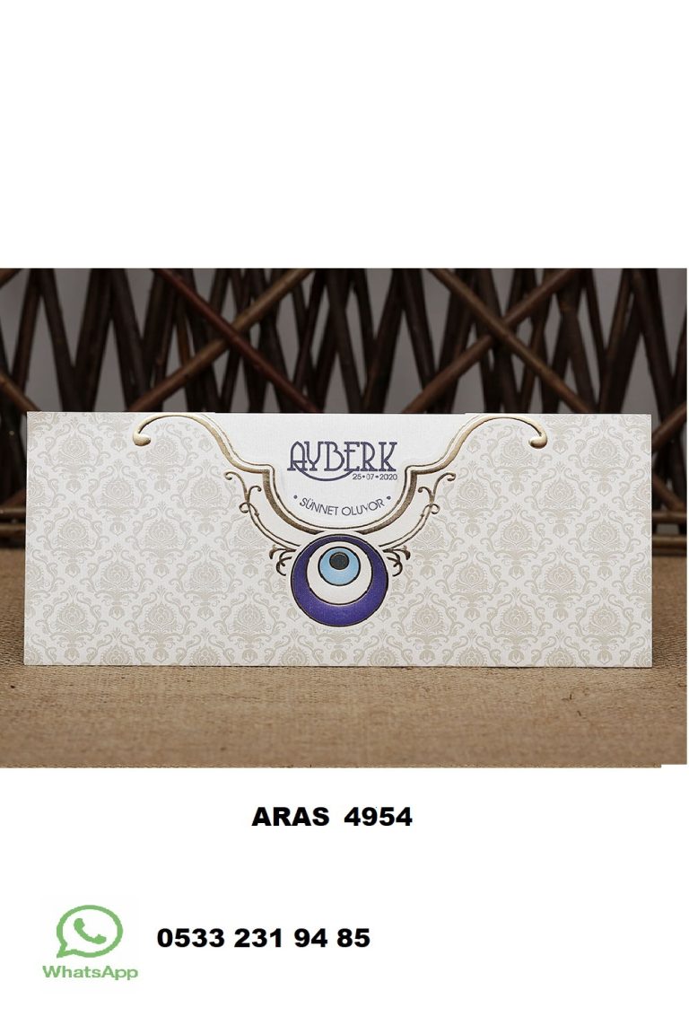 SÜNNET DAVETİYESİ, 4954 ARAS SÜNNET DÜĞÜN DAVETİYESİ